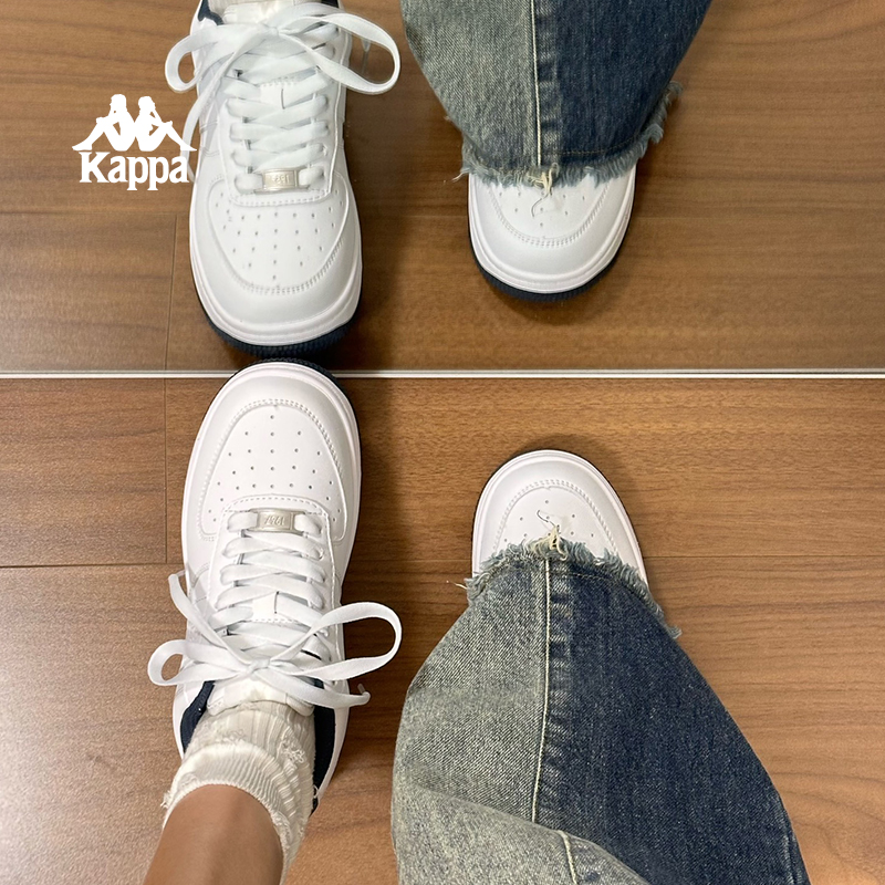 Kappa女鞋厚底板鞋2025冬季新款原创休闲加绒小白鞋百搭运动鞋子 - 图3