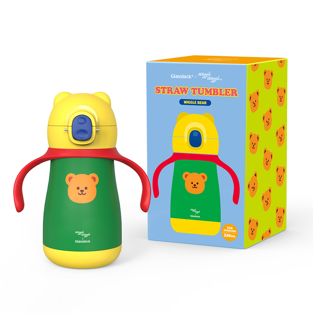 Glasslock&wigglewiggle联名儿童保温杯吸管直饮水杯幼儿园水壶,淘宝优惠券,粉丝福利购,淘宝优惠卷