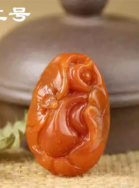 云南保山南红玛瑙福气连连挂件