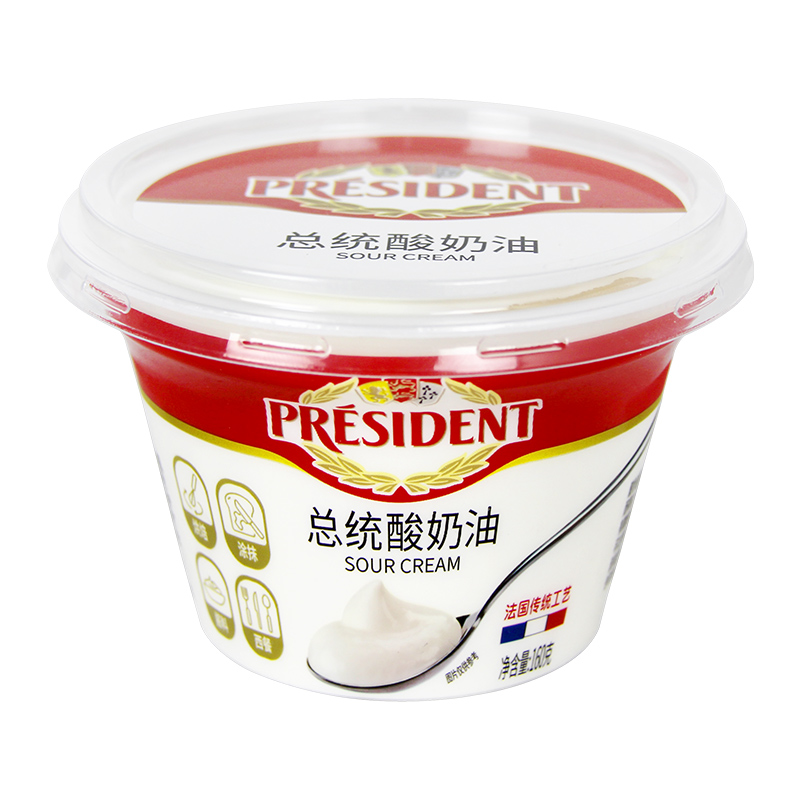 总统酸奶油160g *2盒发酵稀奶油即食沙拉早餐涂抹奶油 Sour Cream - 图3