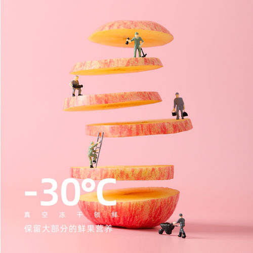 鲜美利冻干苹果4袋水果孕妇儿童零食烟台红富士苹果干脆甜不添加 - 图2