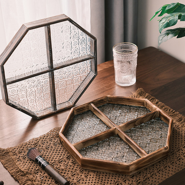 Solid wood dried fruit plate engagement marriage separation snack storage plate candy box wedding candy gift box mahogany festive Chinese style