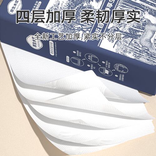悬挂式抽纸家用实惠装宿舍厕所卫生纸擦手纸面巾纸纸抽纸巾整箱批 - 图1