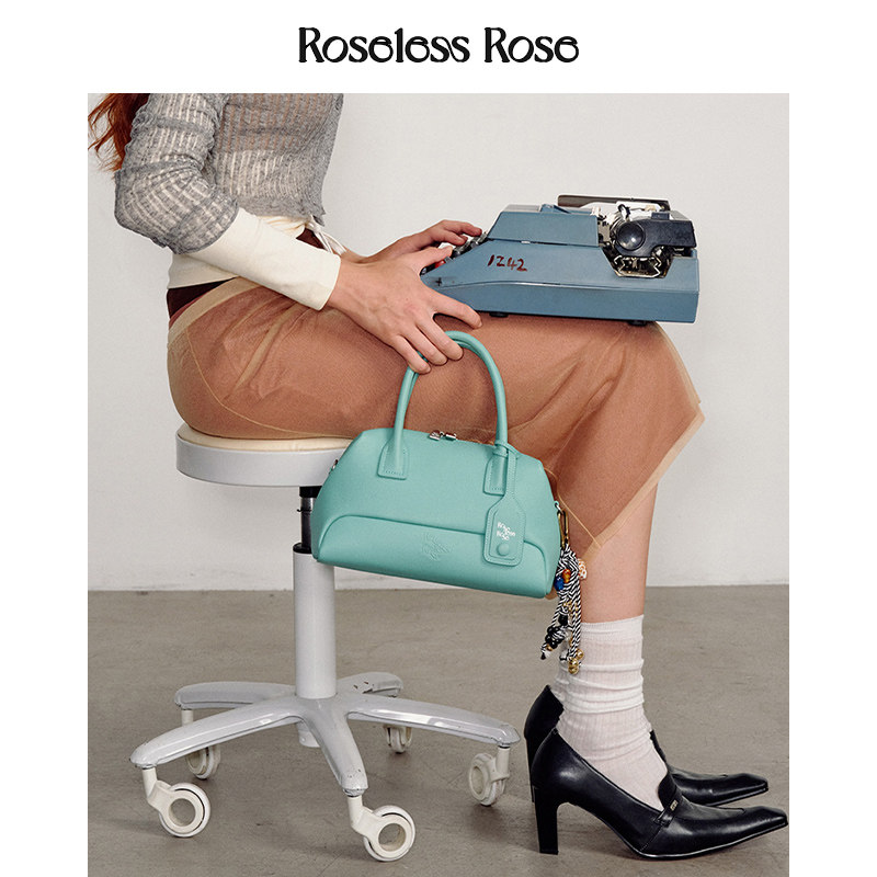【新年礼物】RoselessRose波士顿包小众保龄球包女手提斜挎包小众,淘宝优惠券,粉丝福利购,淘宝优惠卷