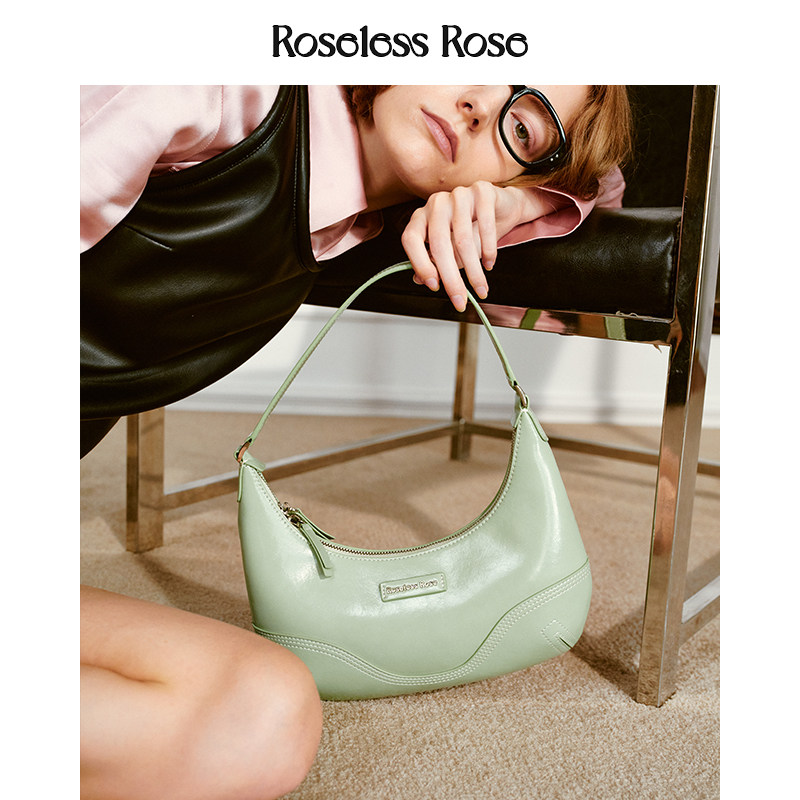 【新年礼物】RoselessRose半月包撞色单肩腋下包复古时髦高级感女,淘宝优惠券,粉丝福利购,淘宝优惠卷