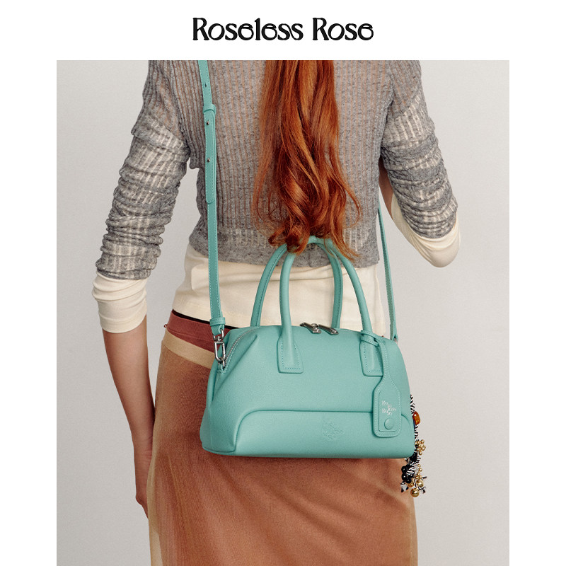 【新年礼物】RoselessRose波士顿包小众保龄球包女手提斜挎包小众,淘宝优惠券,粉丝福利购,淘宝优惠卷