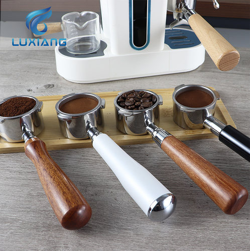 LUXIANG适用摩巧51mm小天秤58k1plus意式咖啡机无底手柄有底把手 - 图0