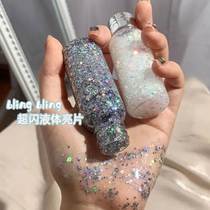 Flash sheet Gel Gel Children Stage Decoration Bright Sheet Shiny Pink Crystal Eyewear Face Decoration Bright Sheet Eye Angle Ti Bright Powder