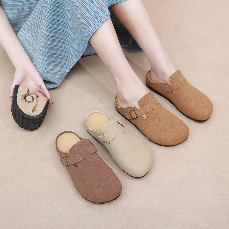 秋季新款勃肯鞋女鞋外穿百搭懒人拖鞋软底舒适凉鞋时尚透气休闲鞋 - 图0