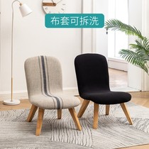 Small stool Home Shore feeding Milk Lactation Chair Cloth Art Creative Adult Living Room Tea Table Solid Wood Small Chair Leaning Back Chair