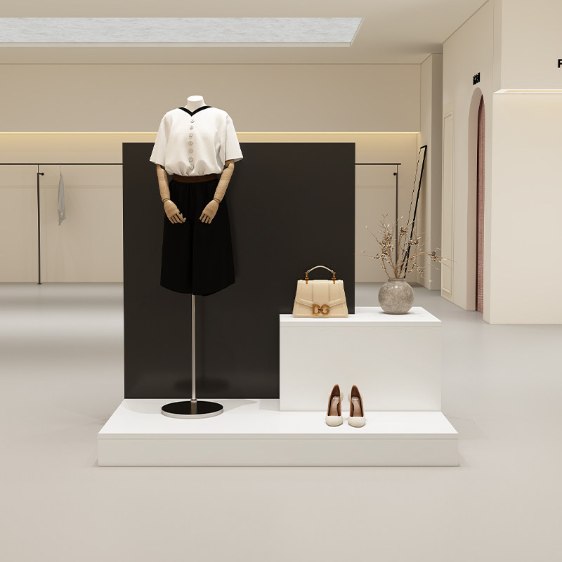 服装店橱窗展示台女装店模特展示台店铺中岛台鞋包包陈列柜摆件台,淘宝优惠券,粉丝福利购,淘宝优惠卷