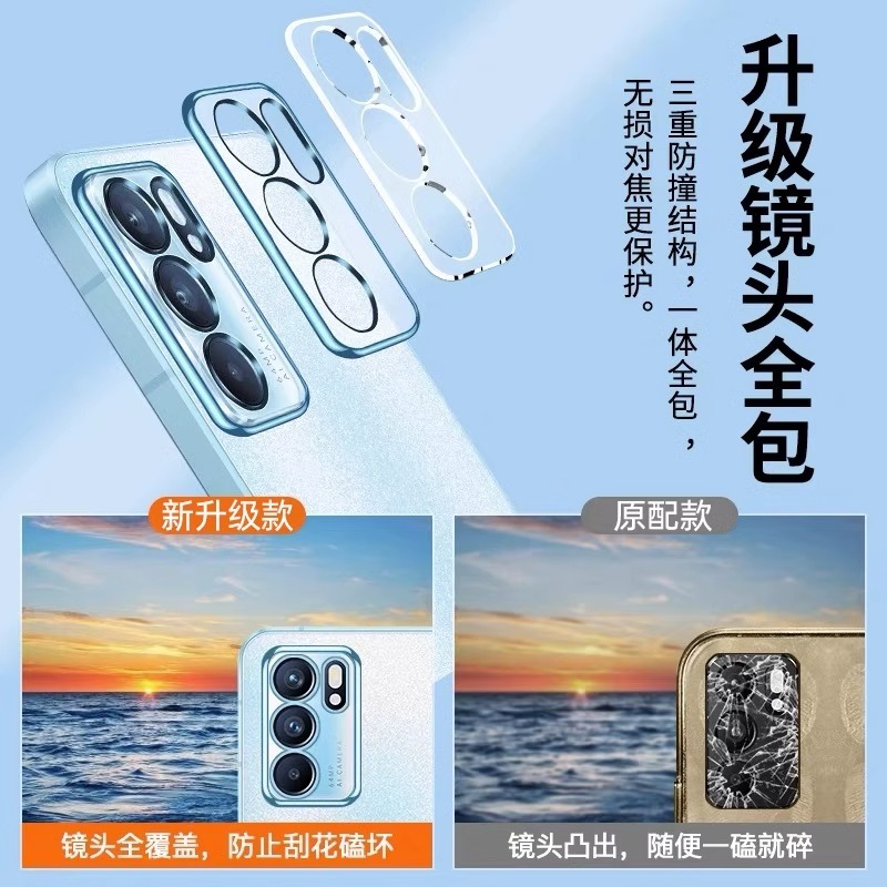 安可斯适用opporeno6手机壳Reno6Pro+新款oppo防摔rone6全包pro高端十透明硅胶+男5g女款por曲面屏潮牌简约软 - 图1