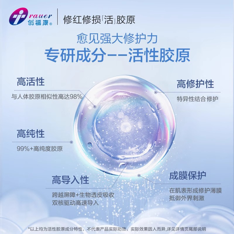 创福康胶原蛋白贴医用敷料650浓度痤疮修护激光术后皮肤过敏