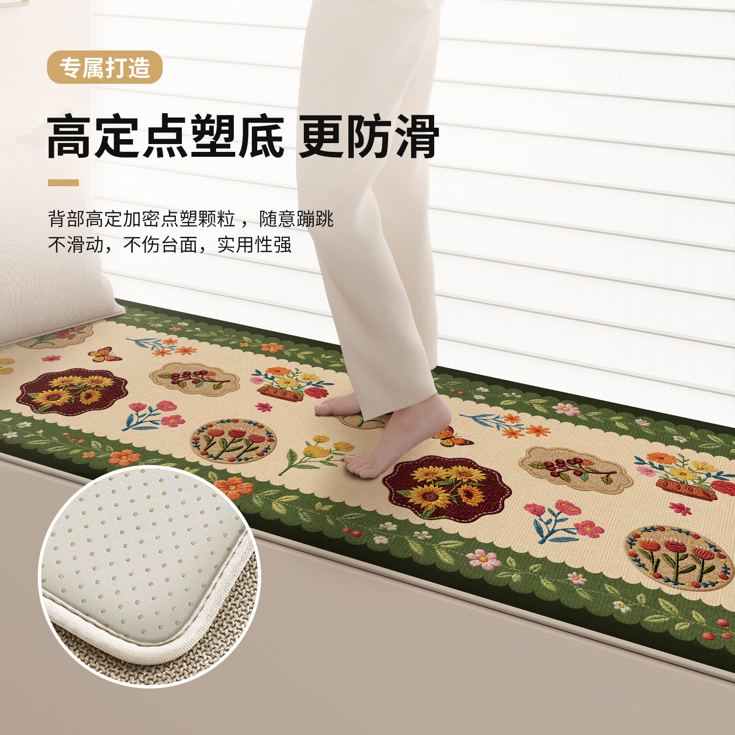 Bay window mat window sill mat high-end new style bedroom balcony thickened tatami window sill balcony mat universal for all seasons