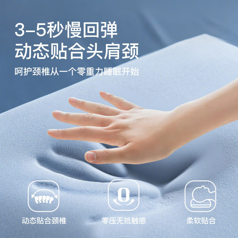 皇冠慢回弹记忆棉枕护颈椎助睡眠深睡枕芯成人学生宿舍单人一只,淘宝优惠券,粉丝福利购,淘宝优惠卷