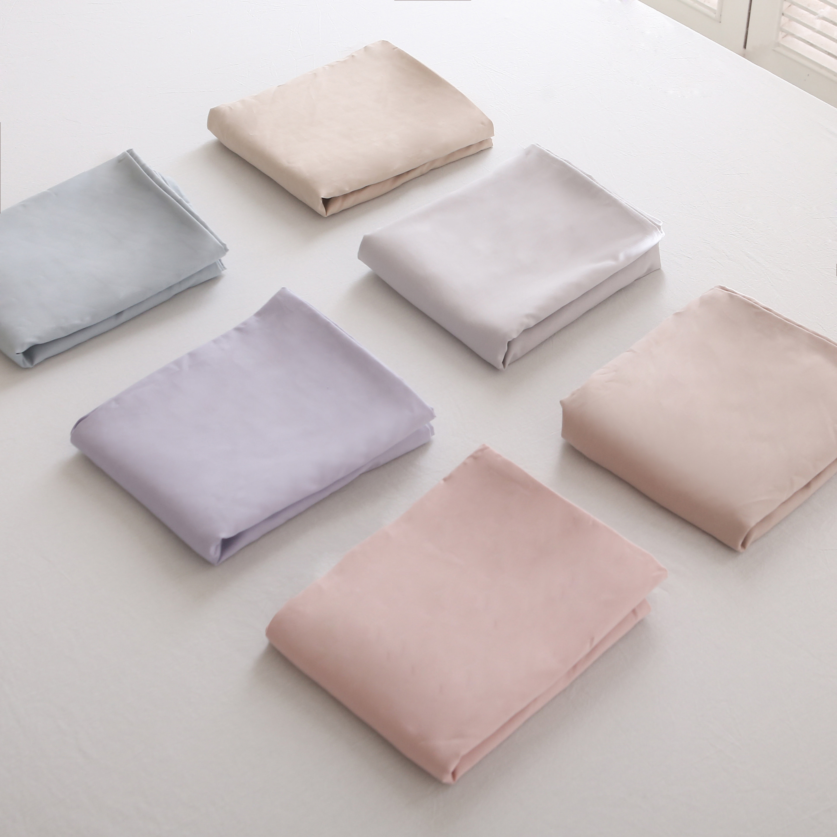 皇冠50支全棉磨毛单件/四件套家用简约纯色床笠款套件枕套被套