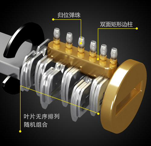 老式家用防盗门锁芯超C级11型13型锁心春天盼盼门通用型异型锁具 - 图1