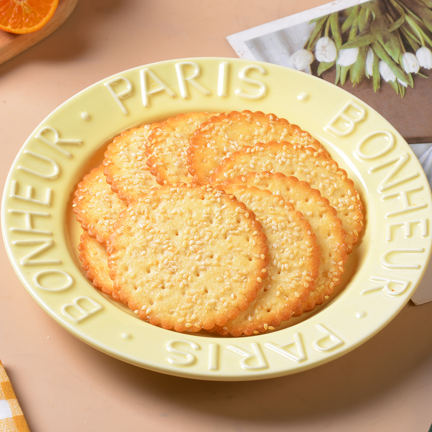 泰山娃高钙芝麻饼干经典老式零食小吃营养早餐休闲食品单独小包装 - 图2