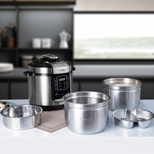 爱德6L电压力锅家用大容量316不锈钢内胆304智能4~8人多功能饭煲 - 图1