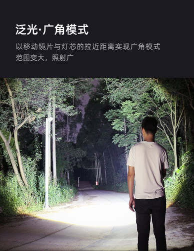 神火官方旗舰A2强光迷你小手电筒便携耐用led充电调焦户外远射灯 - 图1
