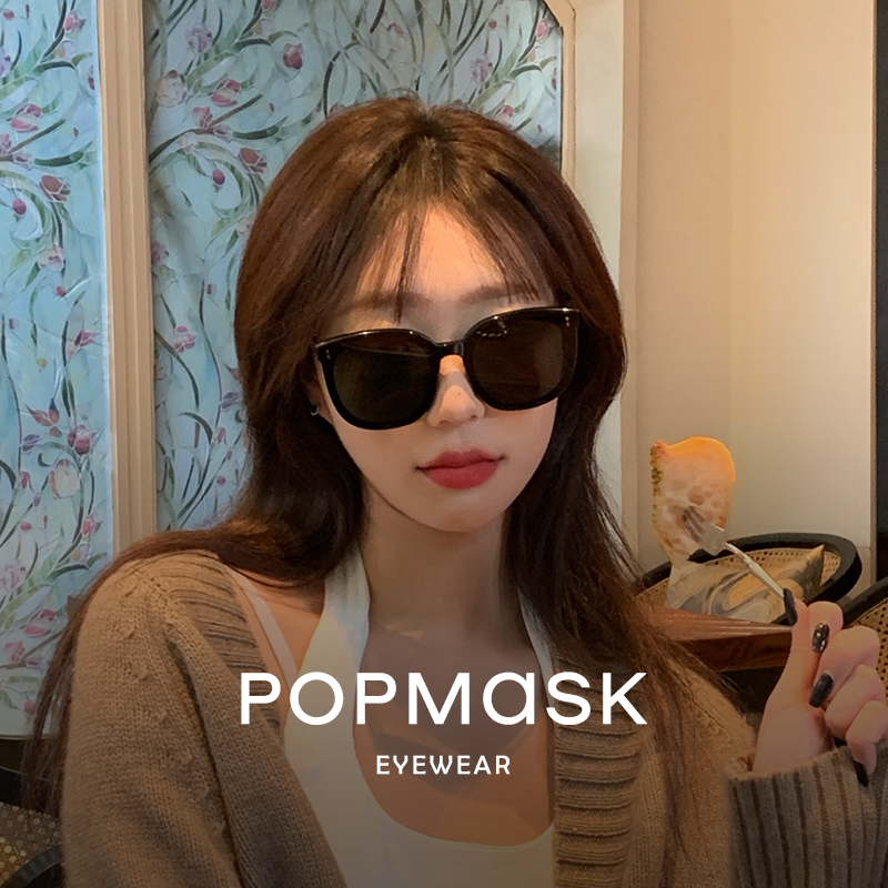 POPMASK 墨镜女高级感大脸显瘦防晒太阳镜眼镜潮男女款GM同款rosy - 图0