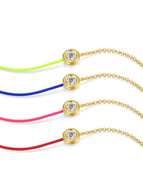 Victoria Crowne英伦王朝 多巴胺纯银多色手链简约手绳生日礼物