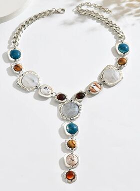 Vintage Exaggerated Y-shaped Long Necklace for Women Stylish