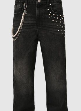2025 New men's denim European and American street fashion In