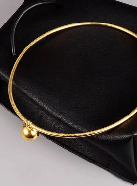 2025 New Round Ball Pendant Stainless steel Chockers Torques