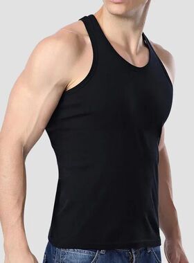 2025 New Men's Summer Lightweight Cotton Tight Vest Sports C