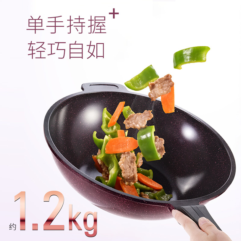 瑞士SwissDiamond不粘锅炒锅家用平底锅32/24无油烟炒锅煎锅6件套 - 图1