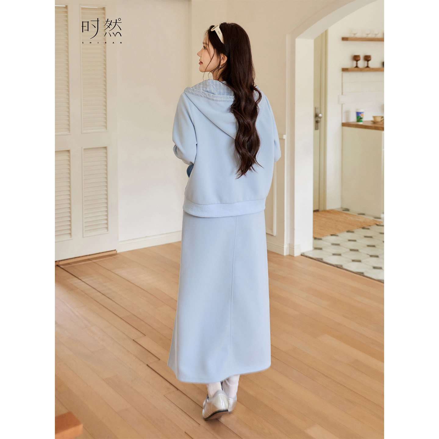 时然大码开叉高腰半身裙微胖mm春秋新品卫衣裙子时尚套装女装长裙,淘宝优惠券,粉丝福利购,淘宝优惠卷