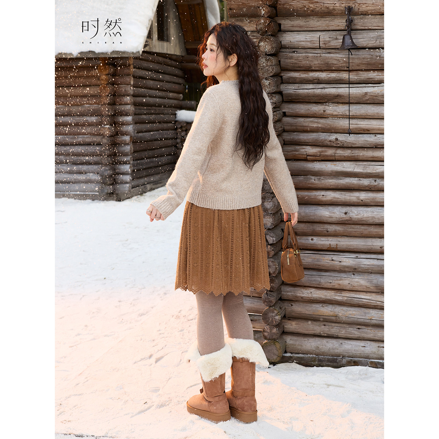 时然大码微胖MM针织衫2025年秋冬新款韩版毛衣巨显瘦遮肉女装上衣,淘宝优惠券,粉丝福利购,淘宝优惠卷