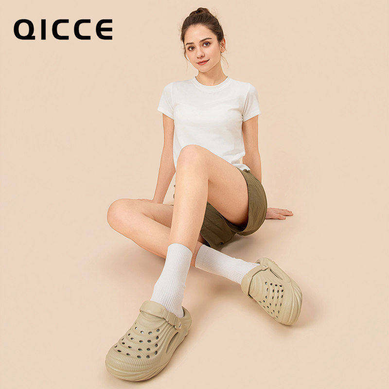 轻臣朔风运动洞洞鞋男女情侣款轻便EVA凉拖鞋夏季防滑沙滩半拖鞋