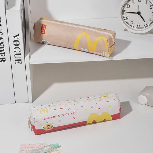 「M记麦麦」麦门可爱创意文具学生笔盒学习收纳包小众笔袋铅笔盒 - 图0