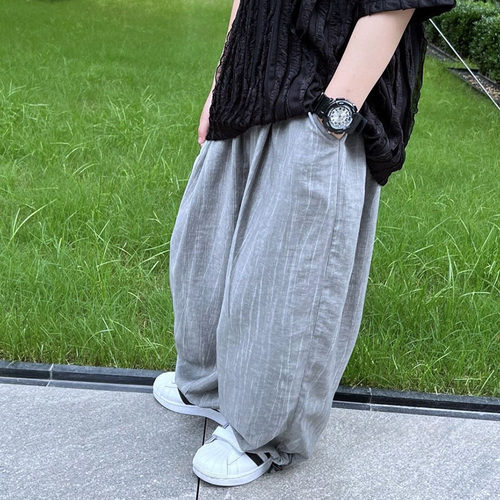 男童夏季薄款休闲裤防蚊裤2026新款儿童中大童小男孩宽松阔腿裤潮 - 图1