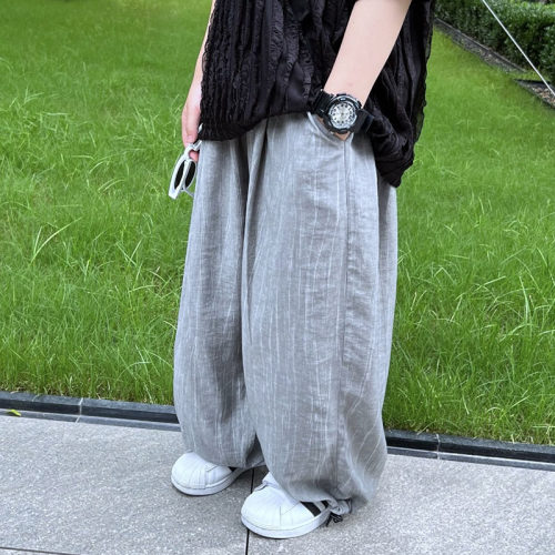 男童夏季薄款休闲裤防蚊裤2026新款儿童中大童小男孩宽松阔腿裤潮 - 图0
