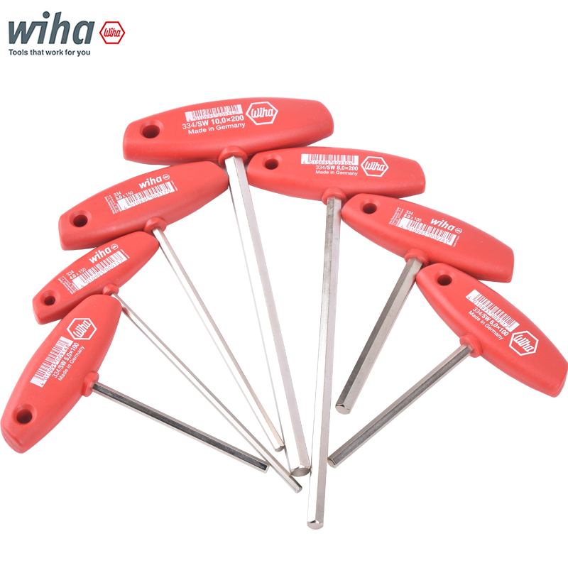 德国wiha威汉T型内六角扳手加长带手柄334进口六角螺丝刀单个超长 - 图0