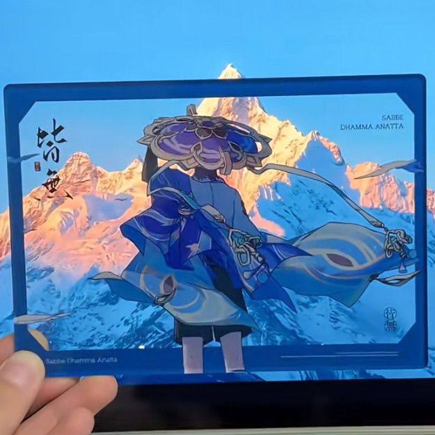 小某书同款散兵皆鱼亚克力透卡高颜值桌摆拍照打卡送朋友礼物,淘宝优惠券,粉丝福利购,淘宝优惠卷