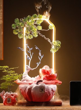 速发招财鹿流湿摆件创意家居客厅景观喷泉循环水加水器开业