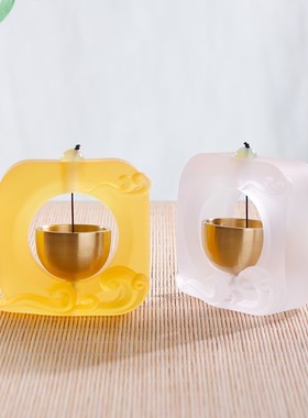 速发不色琉璃铃铛件内装饰摆车自用送人礼品三二之选中式古风国潮