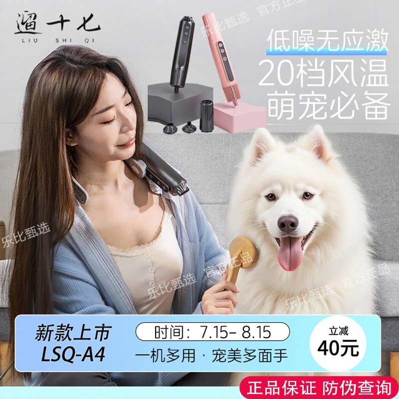 遛十七专业宠物美容吹风机高低双速大风力挂脖狗狗猫咪吹水拉毛机,淘宝优惠券,粉丝福利购,淘宝优惠卷