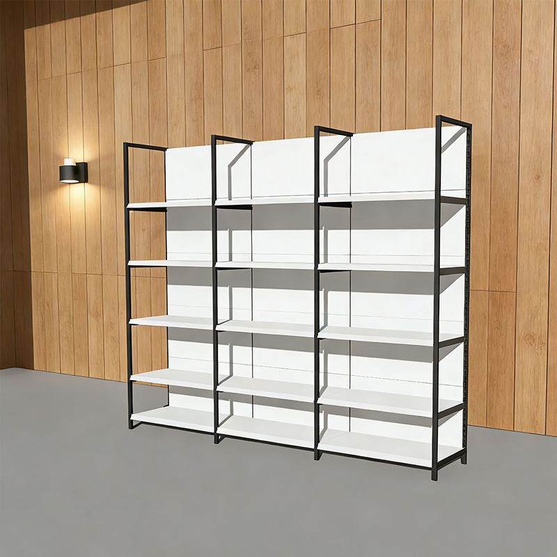 四柱白色超市货架便利店商店文具店多层展示架单面双面零食架子,淘宝优惠券,粉丝福利购,淘宝优惠卷