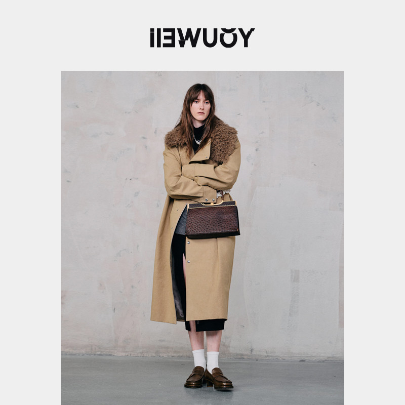 YOUWEI有尾2024冬季毛领长款大衣女风衣外套Y3924409,淘宝优惠券,粉丝福利购,淘宝优惠卷