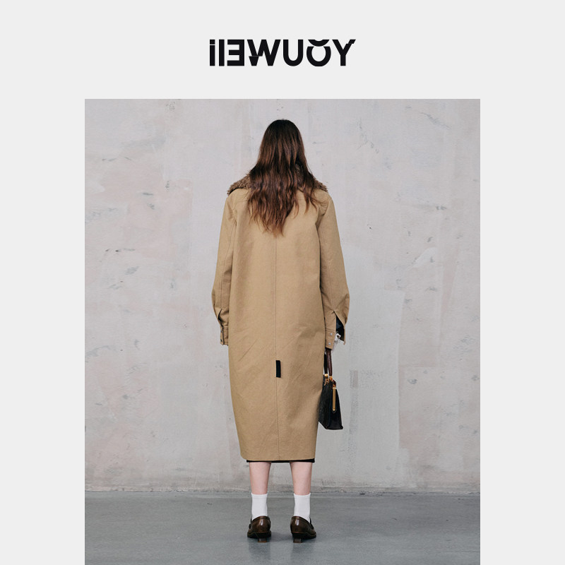 YOUWEI有尾2024冬季毛领长款大衣女风衣外套Y3924409,淘宝优惠券,粉丝福利购,淘宝优惠卷