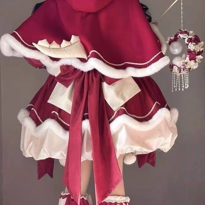 儿童拜年服战袍小福兽洛丽塔蓬蓬裙圣诞节长袖连衣裙新年战衣套装,淘宝优惠券,粉丝福利购,淘宝优惠卷