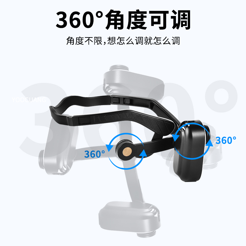 G03头戴式拍摄支架耳带支架适用影石Insta360 go3拇指相机头带第一人称视角固定支架 - 图1