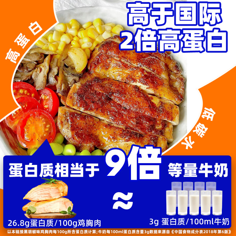 鸡胸肉即食健身代餐低脂0减卡少脂期肥速主食鸡肉解馋饱腹零食品