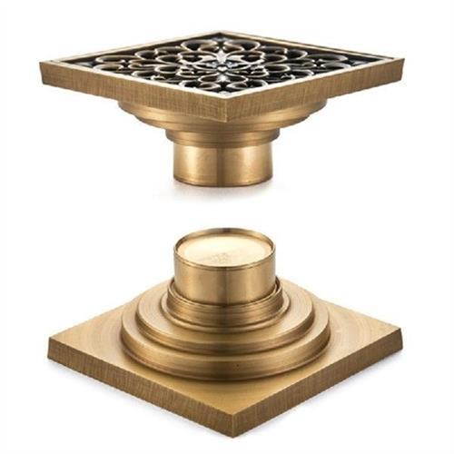 Euro Floor Drains Antique Brass Shower Floor Drain Bathroom - 图0