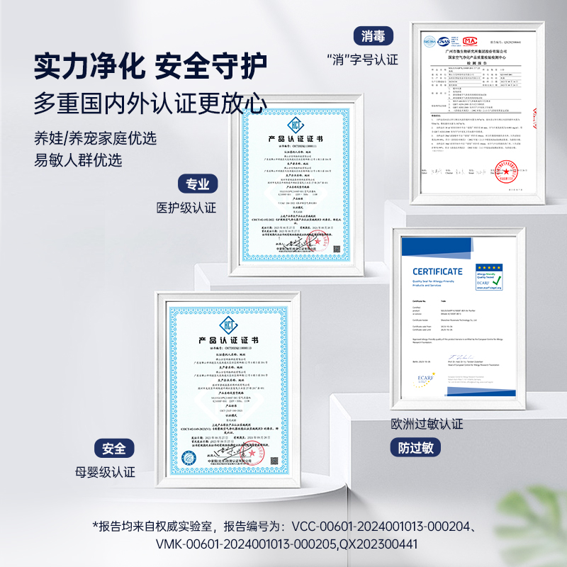 舒乐氏空气净化器新房除甲醛除菌除异味医护母婴级空气消毒机B01
